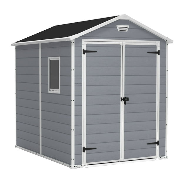 Keter 213413 Manor DD 6 X 8 Foot All Weather Outdoor Storage Shed
