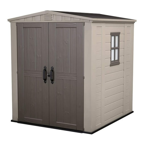 Keter Factor 6x6 ft. All Weather Resistant Outdoor Storage Shed, Beige