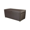 thumbnail image 1 of Keter Sumatra 135 Gallon Durable Weatherproof Resin Deck Box Organization and Storage for Outdoor Patio and Lawn, Brown, 1 of 8