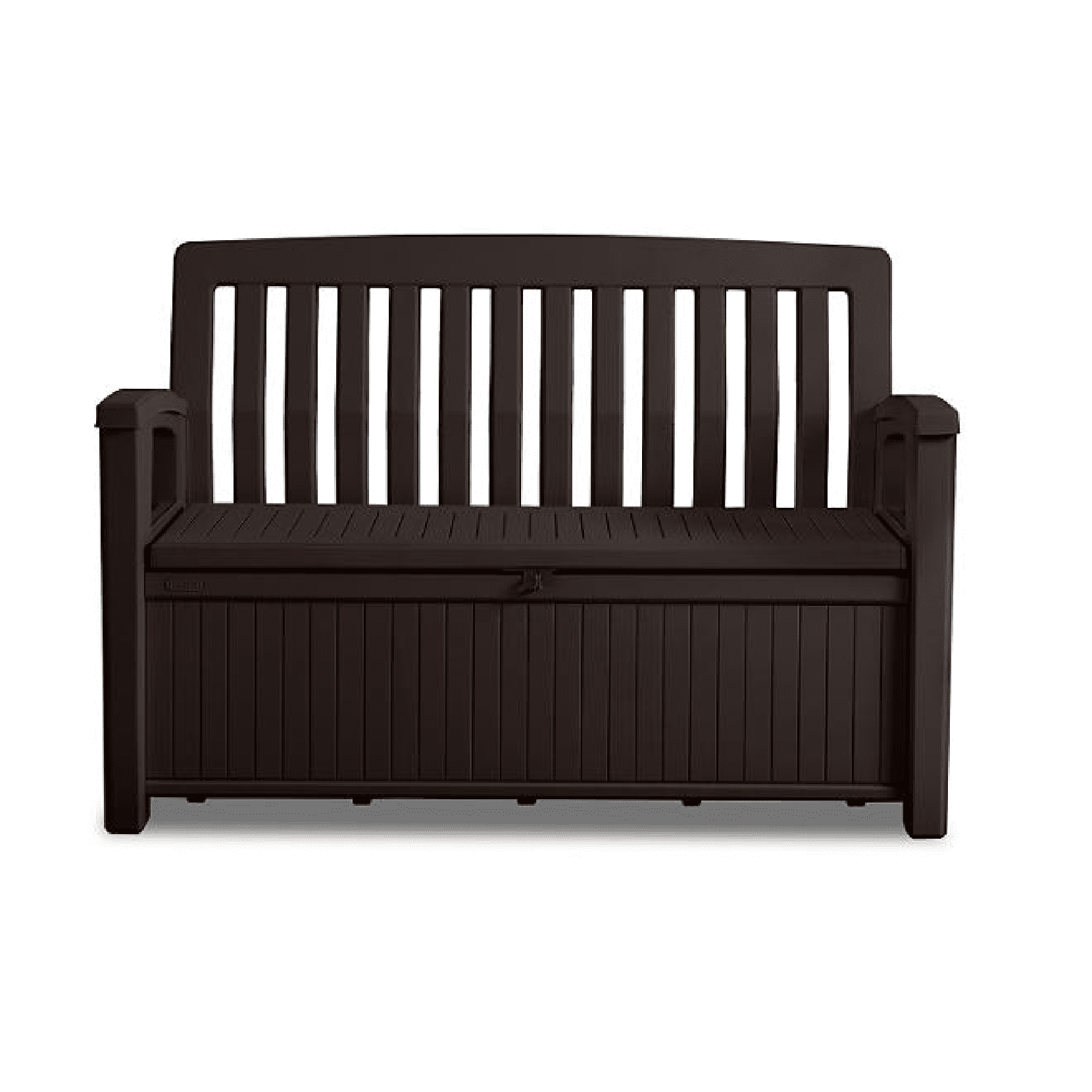 Keter 229570 All Weather 60 Gallon Outdoor Patio Storage Bench Water Weatherproof Plastic Resin Brown Walmart