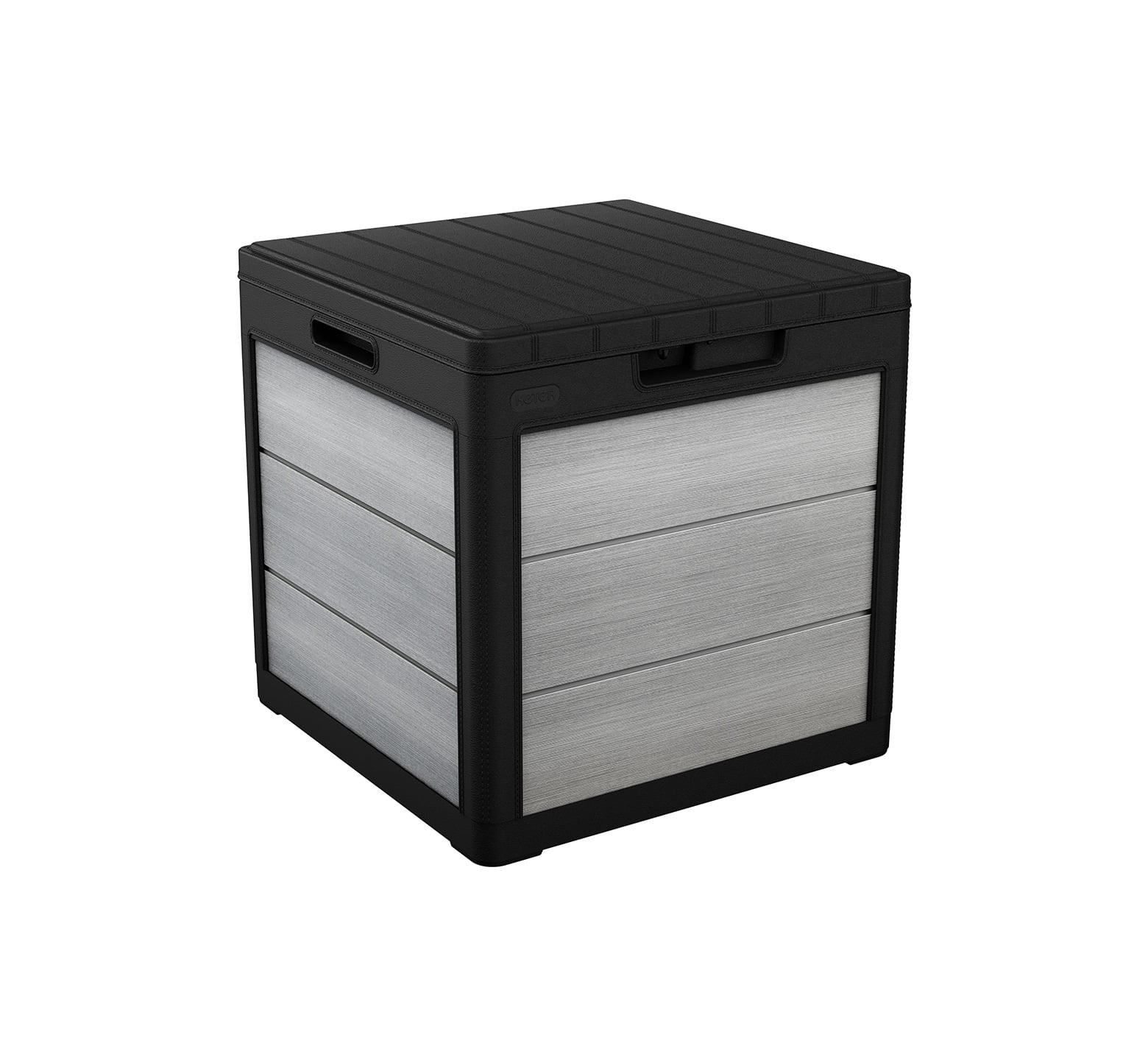 Keter Denali 30 Gallon Durable Gallon Durable Resin Outdoor Deck Box Storage Organization, Grey