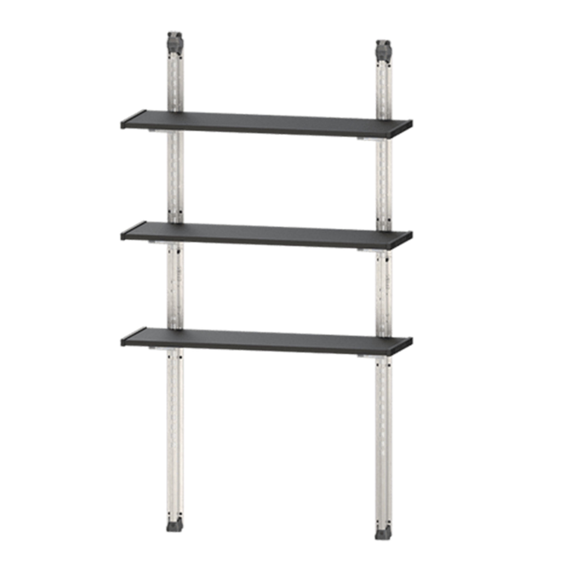 Black Steel Reinforced Adjustable Storage Shed Shelf Kit, 40 Inch