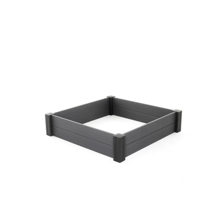 Keter 48" Wood Look Raised Garden Bed, Durable Outdoor Herb Garden Planter for Vegetables, Flowers, and Succulents, Grey