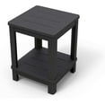 thumbnail image 1 of Keter Adirondack Deluxe Patio Side Table with Two Tiers and Easy Assembly - Perfect for Outdoor Fire Pit Seating, Graphite, 1 of 6