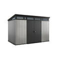 thumbnail image 1 of Keter Artisan 11x7 ft. Durable Resin Outdoor Storage Shed With Heavy Duty Floor and Locking Door, Grey, 1 of 5