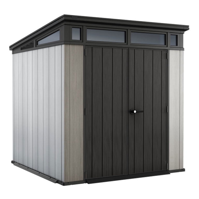 Keter Artisan 7x7FT Outdoor Shed for Garden Tools, Gray - Walmart.com