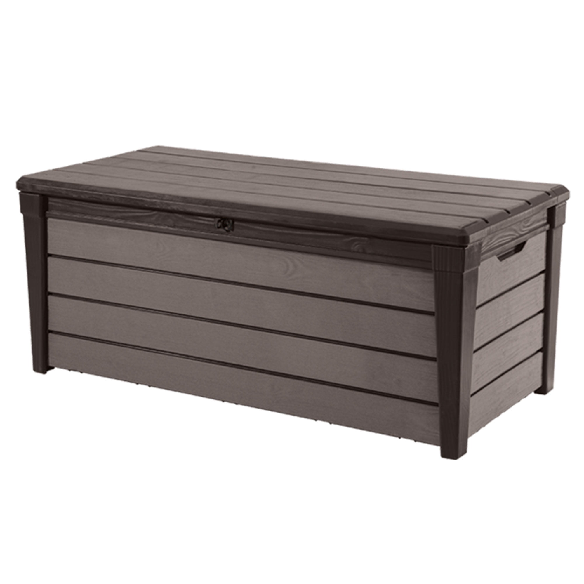 Keter Brushwood 120 Gallon Resin Deck Box for Yard Tools - Walmart.com