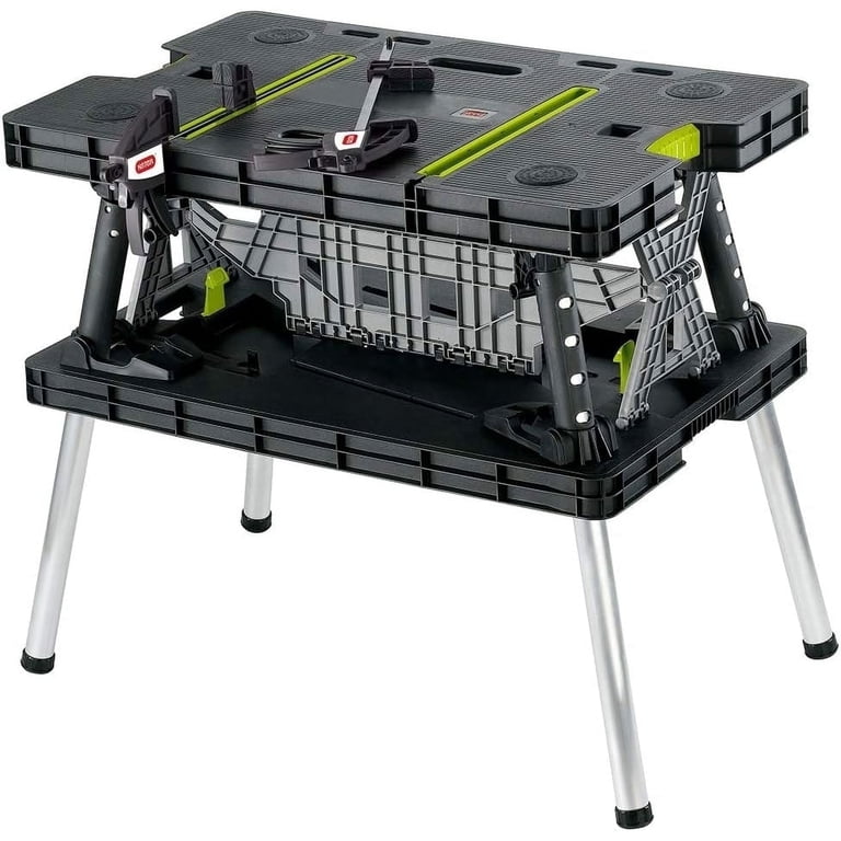 Keter Heavy-Duty Compact Folding Garage Work Table with
