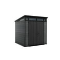 thumbnail image 1 of Keter Cortina 7x7 ft. Durable Resin Outdoor Storage Shed With Heavy Duty Floor and Locking Door, Grey, 1 of 6
