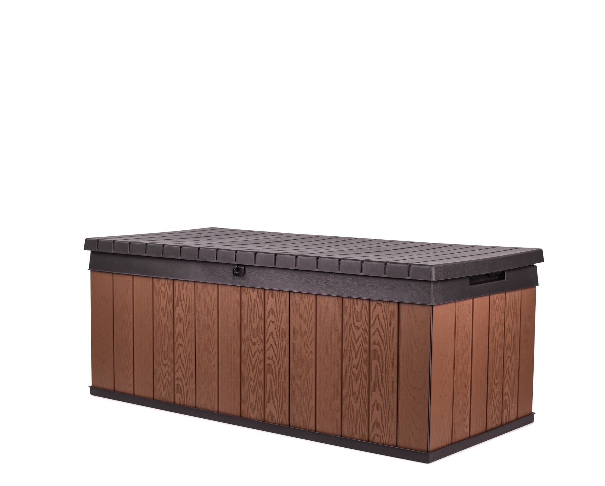 Keter Darwin 100 Gallon Durable Resin Outdoor Deck Box Storage Organization, Brown