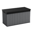 thumbnail image 1 of Keter Darwin 150 Gallon Durable Resin Outdoor Deck Box Storage Organization, Graphite, 1 of 8
