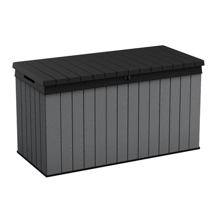 Keter Darwin 150 Gallon Durable Resin Outdoor Deck Box Storage Organization, Graphite