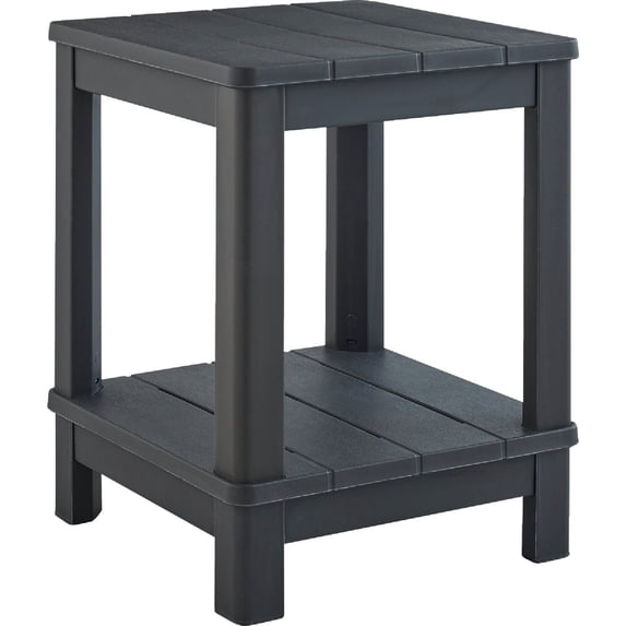 Keter Adirondack Side Table Deluxe - Resin Outdoor Storage - Graphite — Home & Garage Storage, Stackable Design