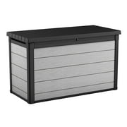 Keter Denali Grey 200 Gallon Durable Resin Outdoor Storage Deck Box Ideal Store Garden Tools and Pool Toys, Grey