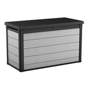 Keter Denali Grey 200 Gallon Large Resin Deck Box for Patio Outdoor Storage