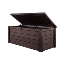 Keter Eastwood 150 Gallon Durable Resin Outdoor Deck Box Storage Organization, Brown