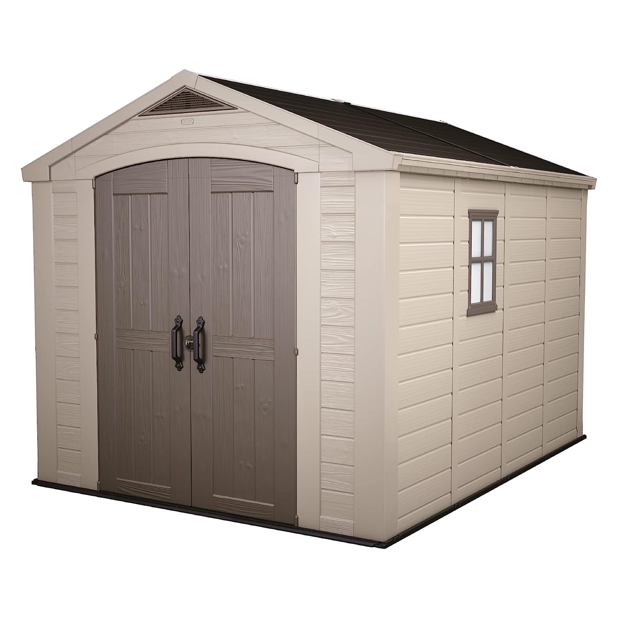 Keter Factor 8x11 Foot Resin Outdoor Storage Shed for Patio Garden
