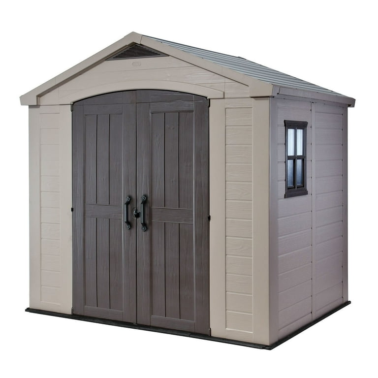 Keter Factor 8' x 6' Resin Storage Shed, All-Weather Plastic