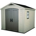 thumbnail image 1 of Keter Factor 8x8 ft. Durable Resin Outdoor Storage Shed With Heavy Duty Floor and Locking Door, Brown, 1 of 7