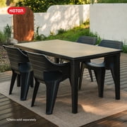 Keter Futura Table - Perfect for Outdoor Dining, Graphite