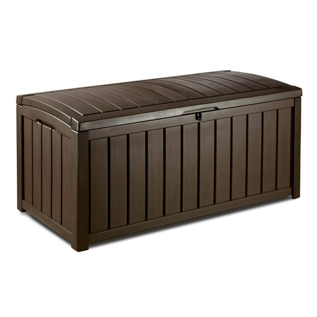 Keter Glenwood 101 Gallon Durable Outdoor Storage Resin Plastic Deck