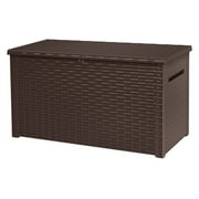 Keter Java 230 Gallon XXL Durable Resin Outdoor Storage Deck Box Ideal For Garden Patio, Graphite