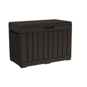 Keter Kentwood 50 Gallon Durable Resin Outdoor Deck Box Storage Organization, Brown