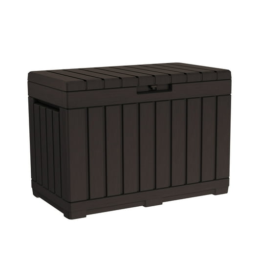 Keter Kentwood 50 Gallon Durable Resin Outdoor Deck Box Storage Organization, Brown