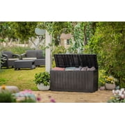 Keter Arden 71 Gallon Durable Resin Outdoor Deck Box Storage Organization, Brown