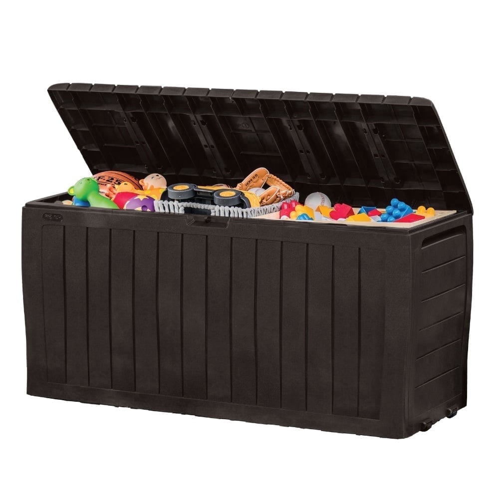 Keter Arden 71 Gallon Resin Outdoor Deck Box Brown - Walmart.com