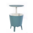 thumbnail image 1 of Keter Modern Cool Bar and Side Table Outdoor 2 in 1 Table and Bar Patio Furniture, Teal, 1 of 17