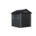 thumbnail image 1 of Keter Newton Plus 7.5x7 ft. Durable Resin Outdoor Storage Shed With Heavy Duty Floor and Locking Door, Grey, 1 of 4