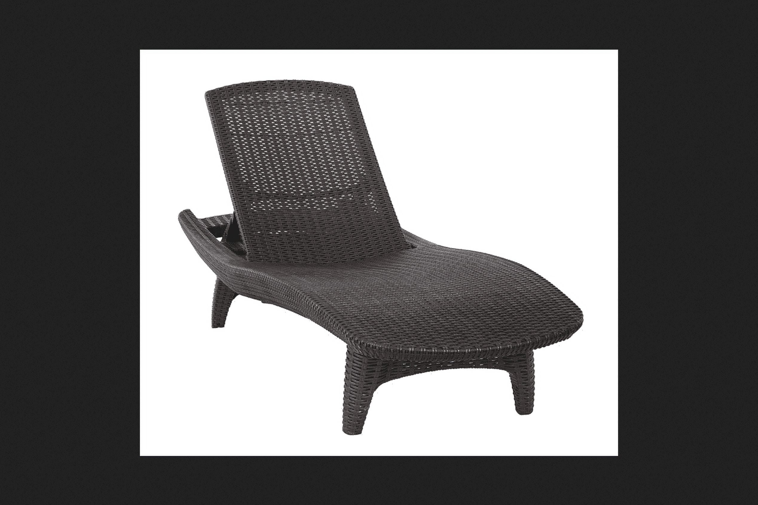 Keter North America Sun Lounger Adjustable Backrest Brown Steel