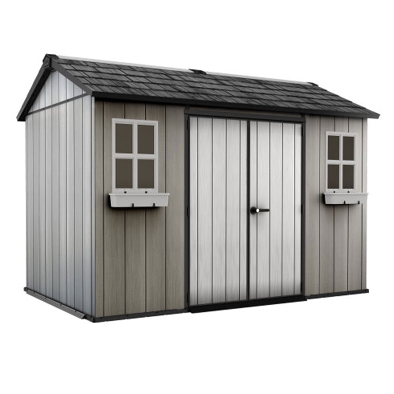 80cmセット　即購入OK Keter Oakland 11x7.5 Ft Outdoor Garden Tool Shed with Windows