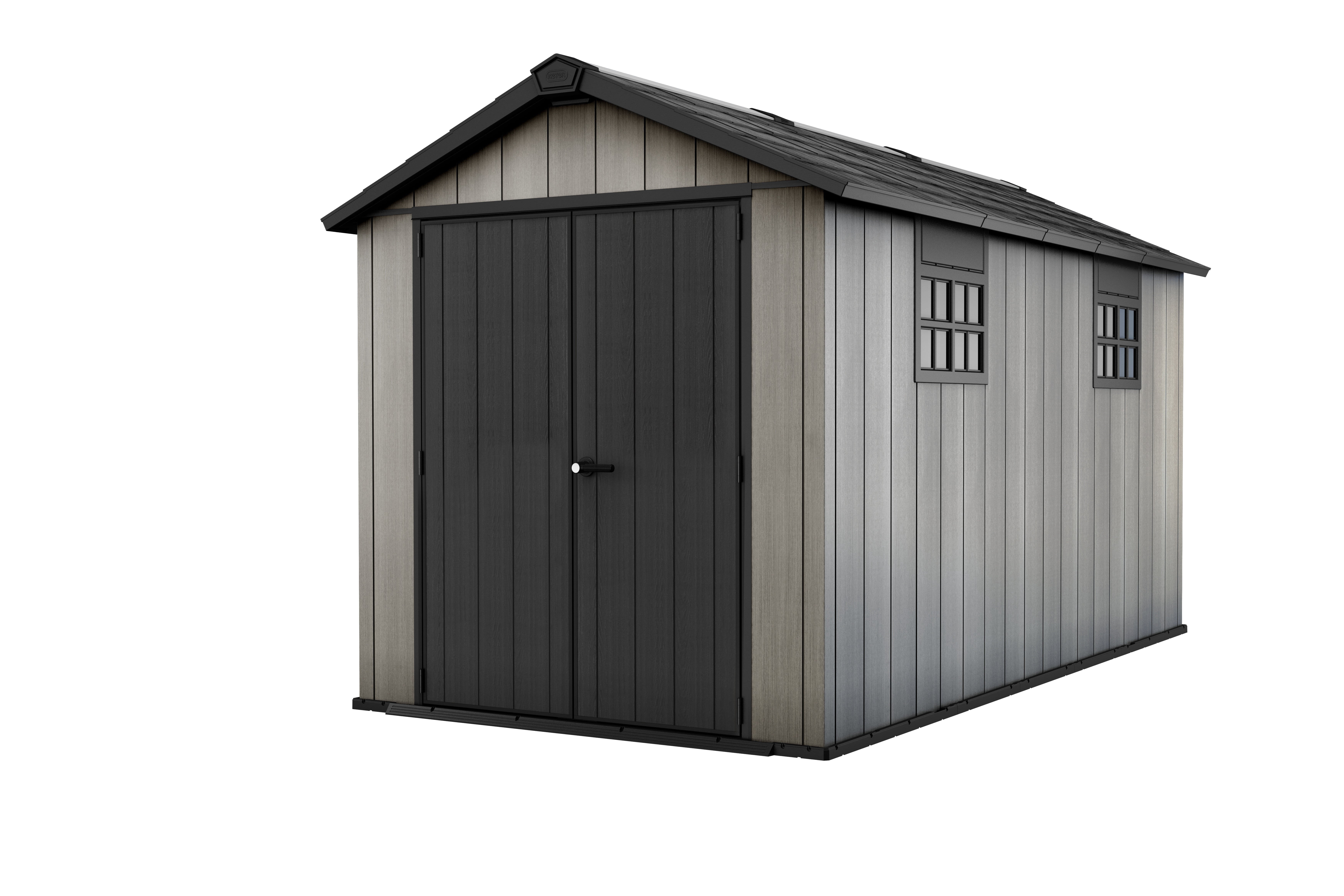 Keter Oakland 7.5x15 ft. Durable Resin Outdoor Storage Shed With