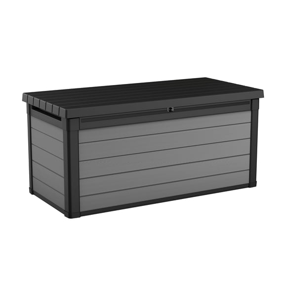Keter Premier 150 Gallon Deck Box with Polypropylene Construction, Gray
