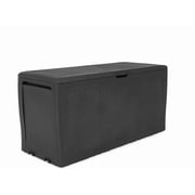 Keter Samoa 70 Gallon Durable Resin Outdoor Storage Deck Box. Store Garden Tools & Pool Toys, Gray