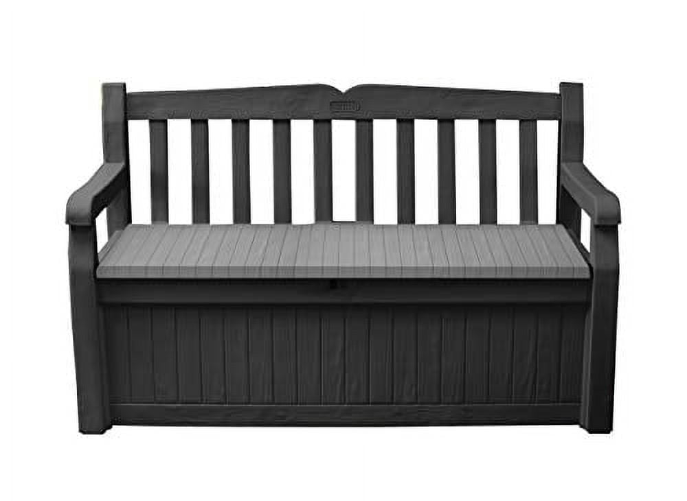 Keter Solana Outdoor Seating 70 Gallon Resin Deck Box, Grey
