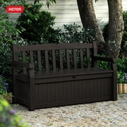 Keter Solana Outdoor Seating 70 Gallon Resin Deck Box, Brown