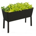 thumbnail image 1 of Keter Splendor 31.7 Gallon Raised Garden Bed with Self Watering and Drainage, Grey, 1 of 5