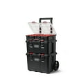 thumbnail image 1 of Keter Stack-n-Roll 3 Piece Modular Toolbox System Resin Mobile Tool Storage and Organization, 1 of 16