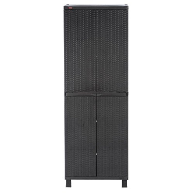 Keter tall resin plastic rattan storage cabinet deals