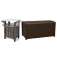 thumbnail image 1 of Keter Unity 40 Gal Grilling Bar Cart with Borneo 110 Gal Storage Deck Box, 1 of 12