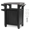 thumbnail image 1 of Keter Unity 40 Gal Patio Storage Grilling Bar Cart w/ Stainless Steel Top, Grey, 1 of 12