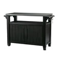 thumbnail image 1 of Keter Unity XL Outdoor Durable Kitchen Rolling Bar Cart with Storage Cabinet, Graphite, 1 of 12