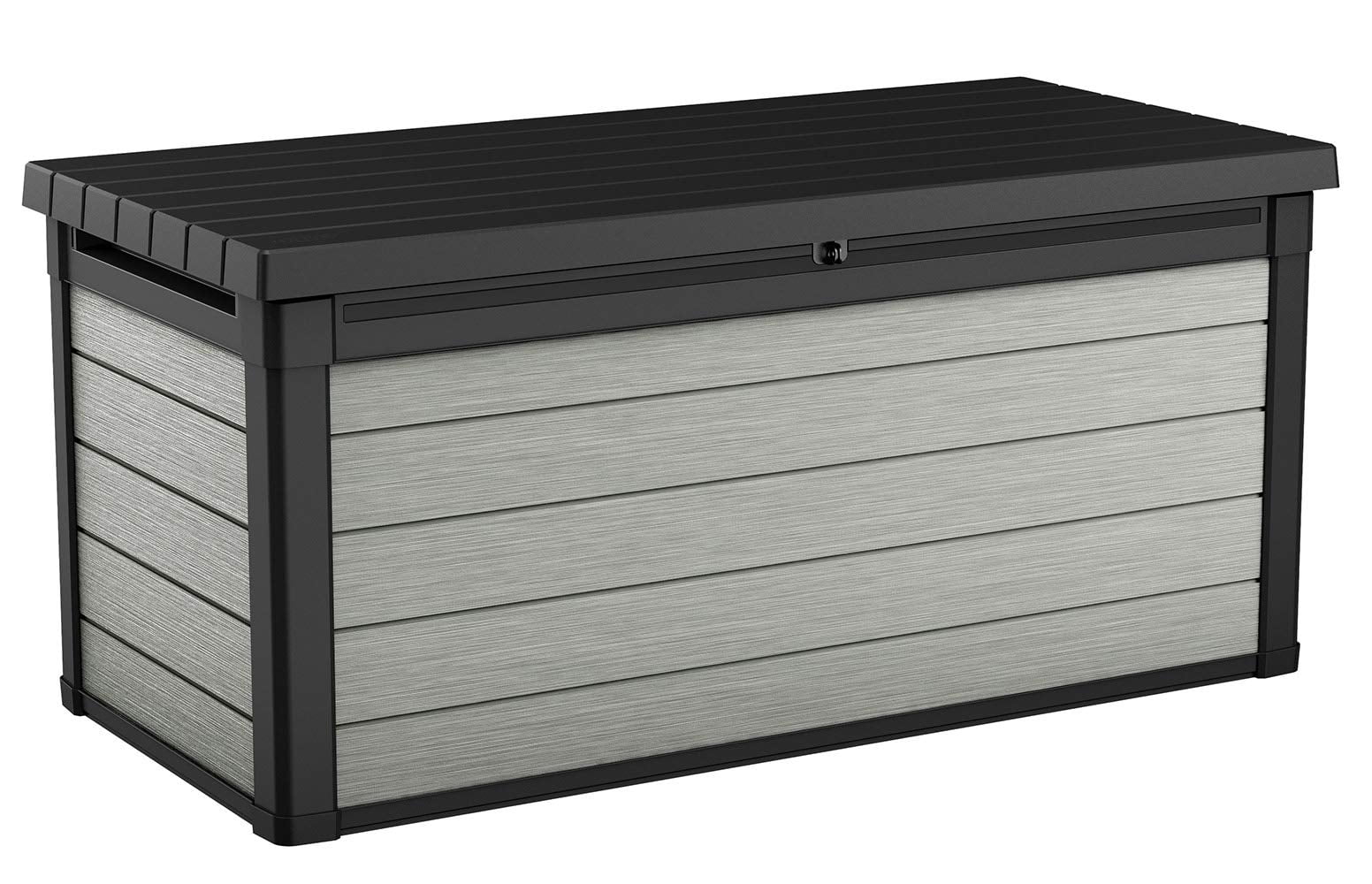Denali 200 Gallon Gray and Black Lockable Resin Deck Box