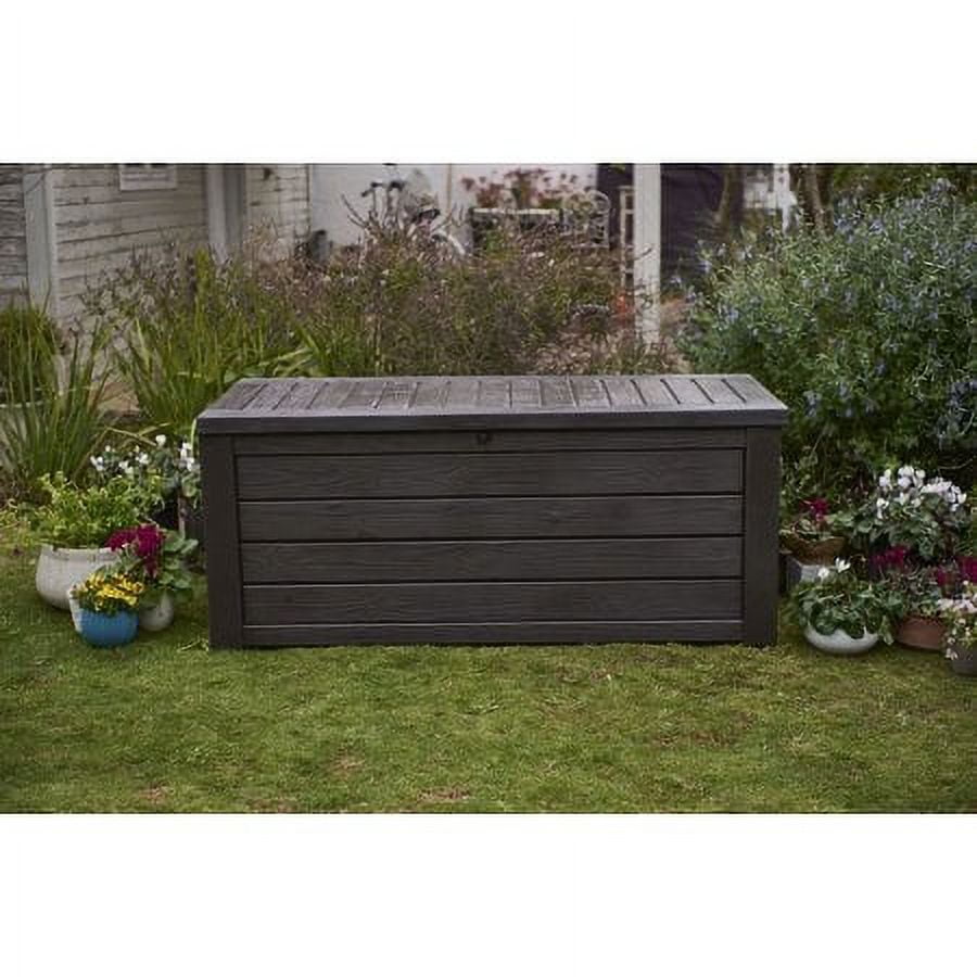 Keter Westwood 150 Gallon Resin Large Deck and Storage for Patio Furniture