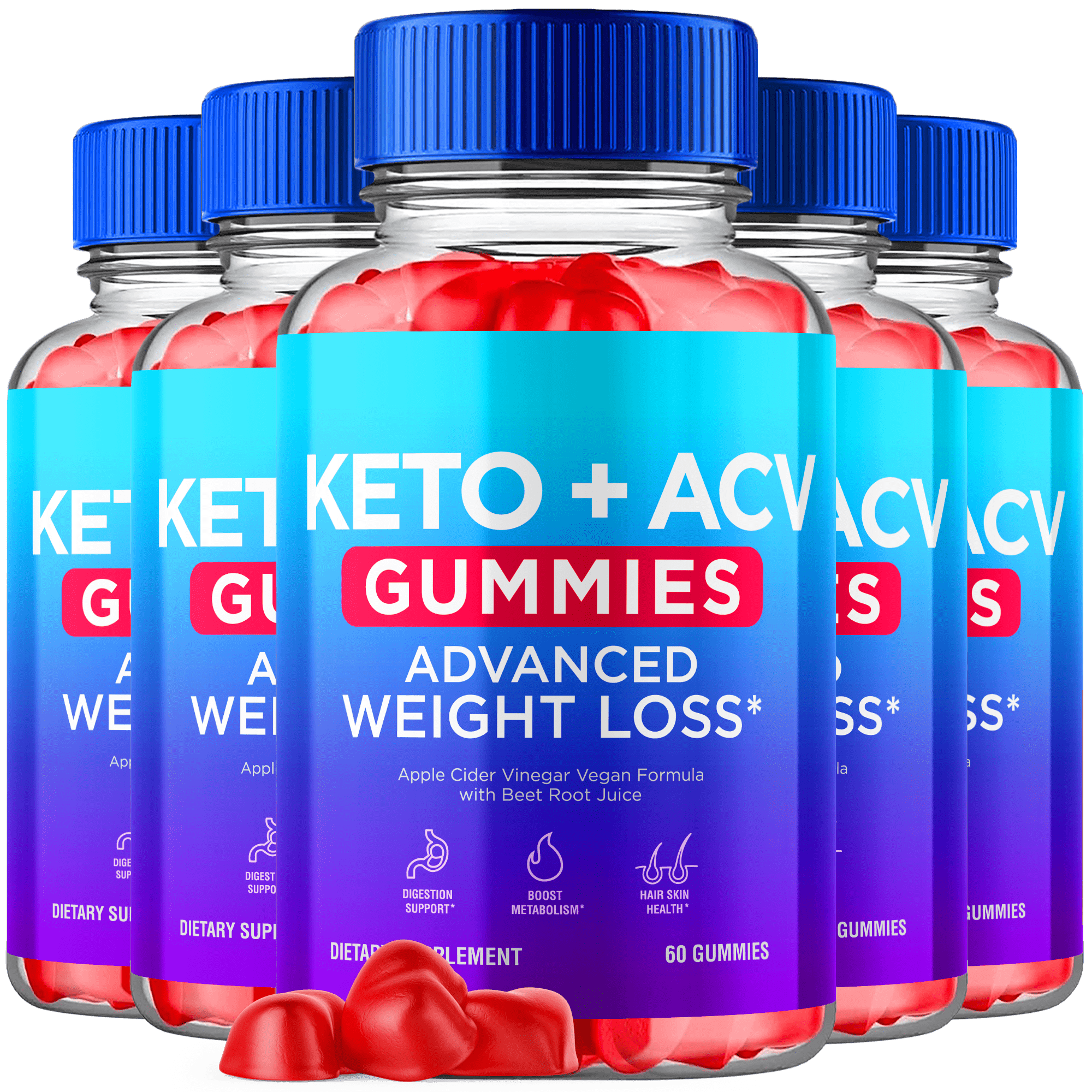 Keto ACV Gummies Advanced Weight Loss 1000MG Extra Strength 5 Pack
