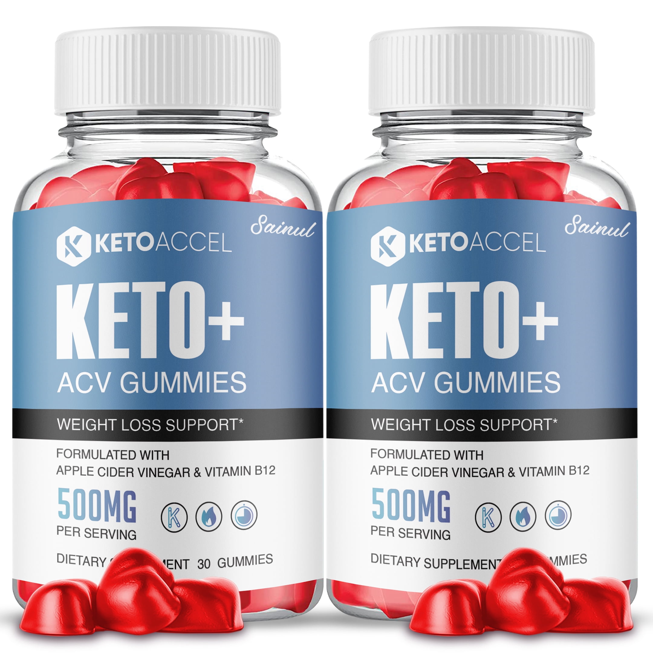 Keto Accel Keto ACV Gummies, Maximum Strength, Apple Cider Vinegar, 2 Month Supply Dietary Supplement (2 Pack)