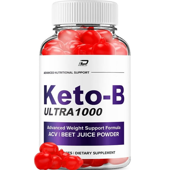 Keto-B Ultra 1000 ACV Gummies Supplement - KetoB Ultra1000 + ACV Gummies Apple Cider Vinegar 1000MG, Keto B Ultra1000 Keto Gummies Reviews, Vitamin B12 (60 Gummies)